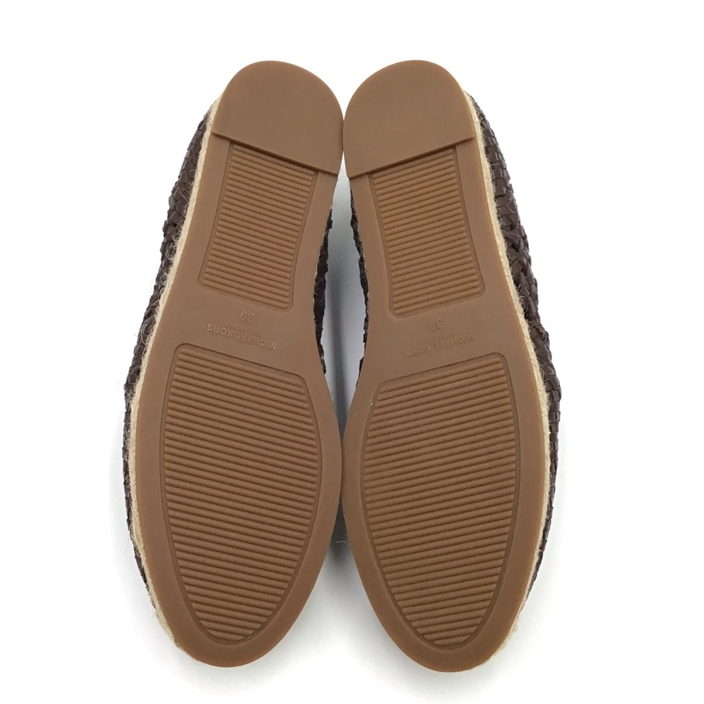 Michael Kors Collection Size 39 Espadrille Brown Weaved Leather Loafer - Picture 12 of 12